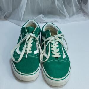 Vans Shoes Mens 5.5 Womens 4 Unisex Green Low Top Suede Canvas Off The Wall